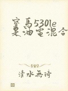 宝马530le是油电混合吗
