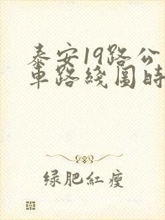 泰安19路公交车路线图时间表 泰安19路公交车路线图时间表