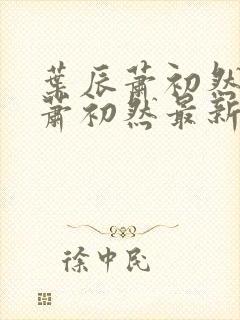 叶辰萧初然叶辰萧初然最新