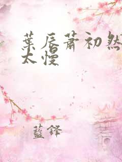 叶辰萧初然更新太慢 叶辰萧初然更新太慢