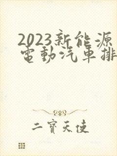 2023新能源电动汽车排名前十名 2023新能源电动汽车排名前十名