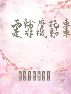 两轮摩托车可以走非机动车道吗