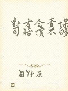 对方全责保险公司赔偿不够怎么办