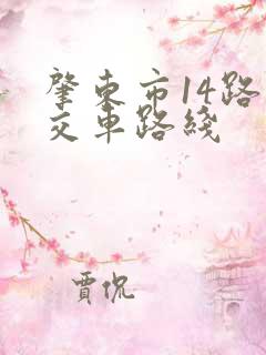 肇东市14路公交车路线