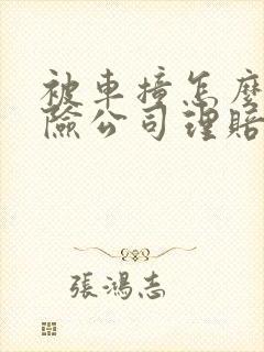 被车撞怎么找保险公司理赔