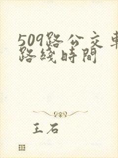 509路公交车路线时间