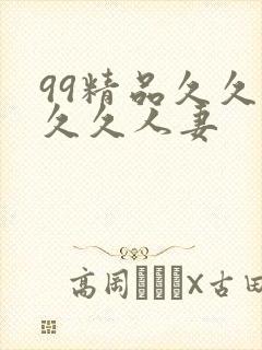 99精品久久久久久人妻