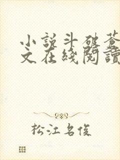 小说斗破苍穹全文在线阅读