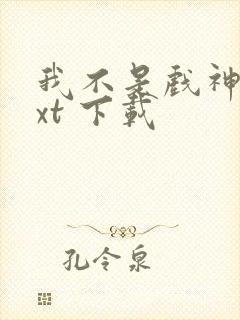 我不是戏神 txt 下载