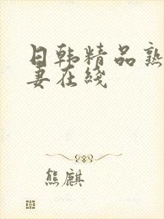 日韩精品熟女人妻在线