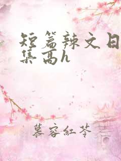 短篇辣文日韩合集高h