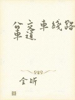 公交车线路专用车道