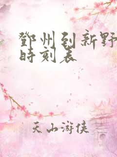 邓州到新野汽车时刻表