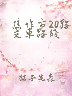 焦作市20路公交车路线