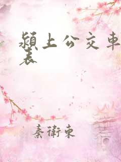 颍上公交车线路表