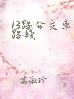 13路公交车的路线
