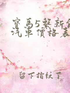 宝马5系新能源汽车价格表