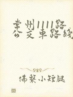 常州1111路公交车路线图及时间