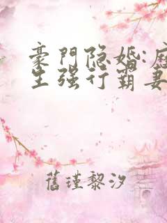 豪门隐婚:历先生强行霸妻 圣妖