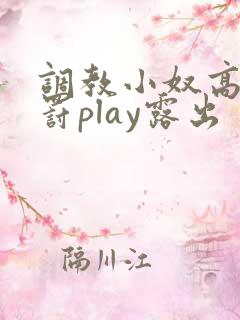 调教小奴高潮惩罚play露出