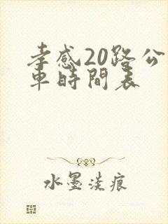 孝感20路公交车时间表
