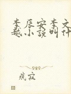 李辰安李文瀚穿越小说叫什么