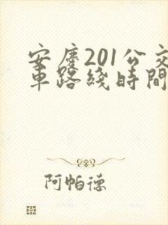 安庆201公交车路线时间表