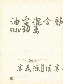 油电混合动力车suv30万