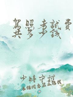 驾照考试费用一共多少钱