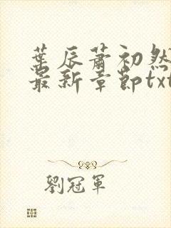 叶辰萧初然免费最新章节txt