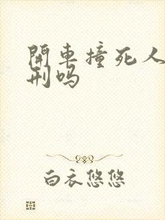 开车撞死人会判刑吗