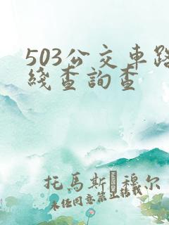 503公交车路线查询查