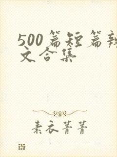 500篇短篇辣文合集