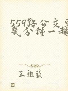 559路公交车几分钟一趟