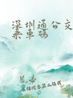深圳通公交地铁乘车码