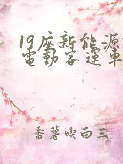 19座新能源纯电动客运车