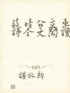 苏晴公交车上的诗全文阅读