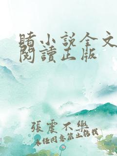 赌小说全文免费阅读正版