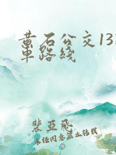 黄石公交13路车路线