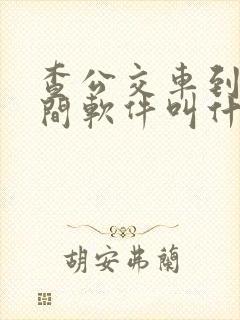 查公交车到站时间软件叫什么