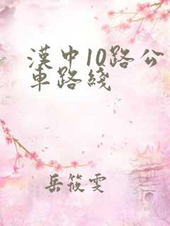 汉中10路公交车路线