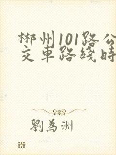 郴州101路公交车路线时间表查询