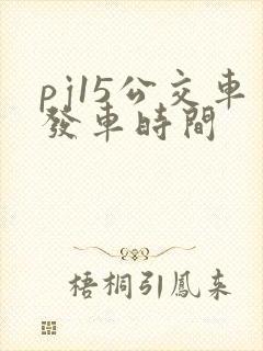 pj15公交车发车时间