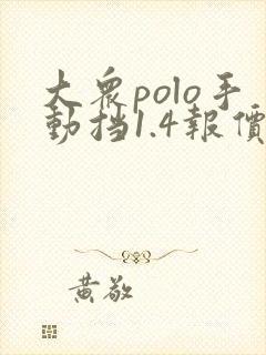 大众polo手动挡1.4报价及图片