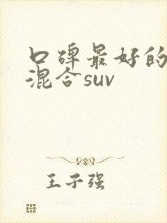 口碑最好的油电混合suv