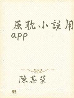 原耽小说用什么app