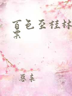百色至桂林动车票 百色至桂林动车票