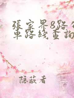 张家界8路公交车路线查询查