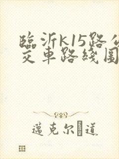 临沂k15路公交车路线图及站点