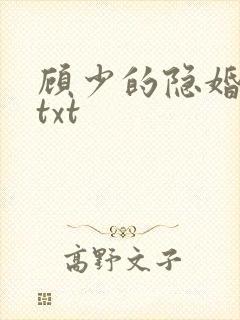 顾少的隐婚罪妻txt